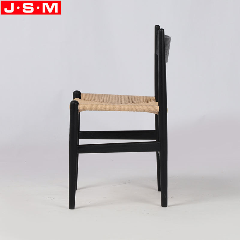 Modern Restaurant Furniture Paper String Seat Dining Chair For Sale