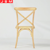 Modern Patio Outdoor Garden Christmas Wedding Beige Solid Wood High Back Dining Chair