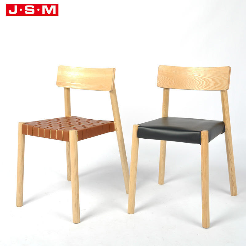 Classic Design Modern Luxury Velvet Christmas Brown Leather Wood Room Woven Artificial Leather Dining Chair