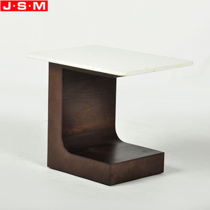 Simple Coffee Side Table Living Room Wooden Wood Artificial Marble Table Top Coffee Tables