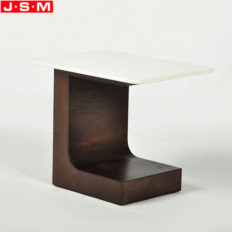 Simple Coffee Side Table Living Room Wooden Wood Artificial Marble Table Top Coffee Tables