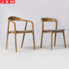 Nordic French Wooden Restaurant Chair European Dining Cushion Seat Dinning Chair