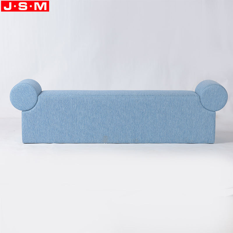Modern Design Home Furniture Bench Blue Fabric Comfortable Benche