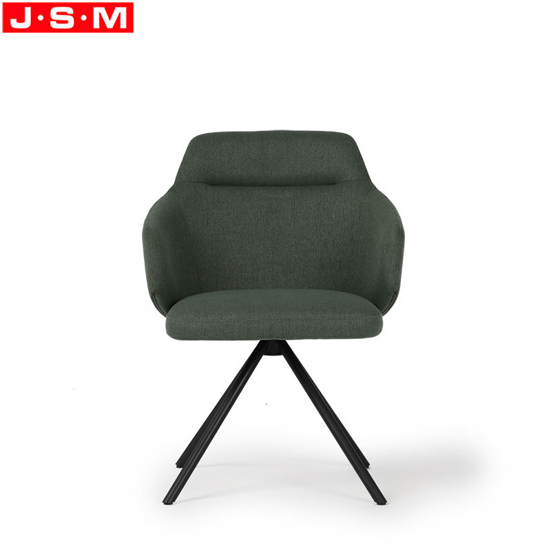 Hot Sale Nordic Modern Living Room Fabric Upholstered Office Chair With Metal Base