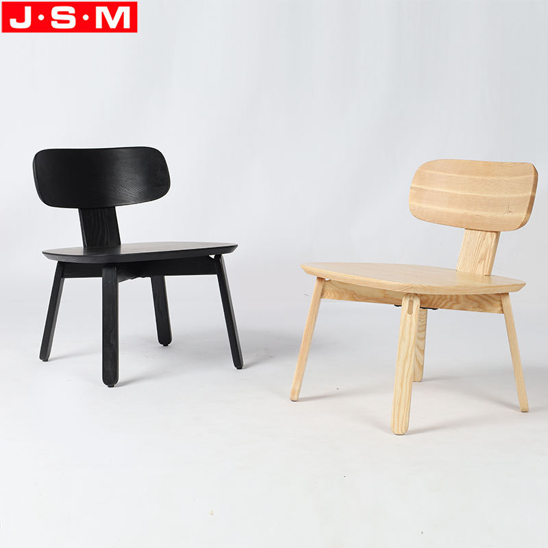 Veneer Back And Seat Stool Chair Small Living Room Dining Wooden Armchair