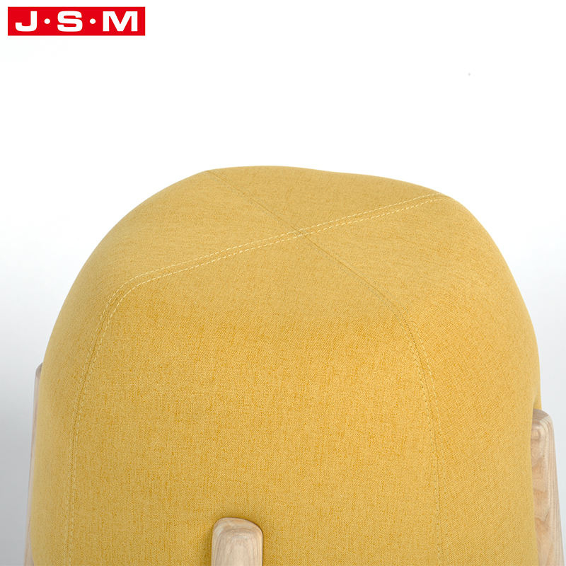 Top Selling Yellow Ottoman Bench Stool Wood Long Velvet Office Home Goods Puff Footstool Ottoman