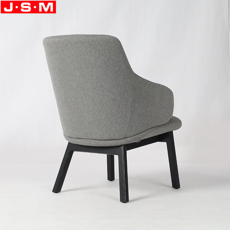 High Back Accent Chair Sofa Lounge Fabric Living Room Single Wooden Armchair
