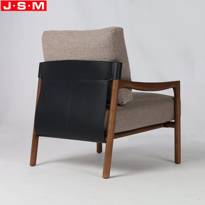 Timber Wood Cushion Fabric Arm Chair Single Chair Accent Armchair Chair