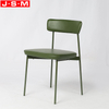 Modern Design Fabric Upholstered Seat Dining Chairs With Metal Legs