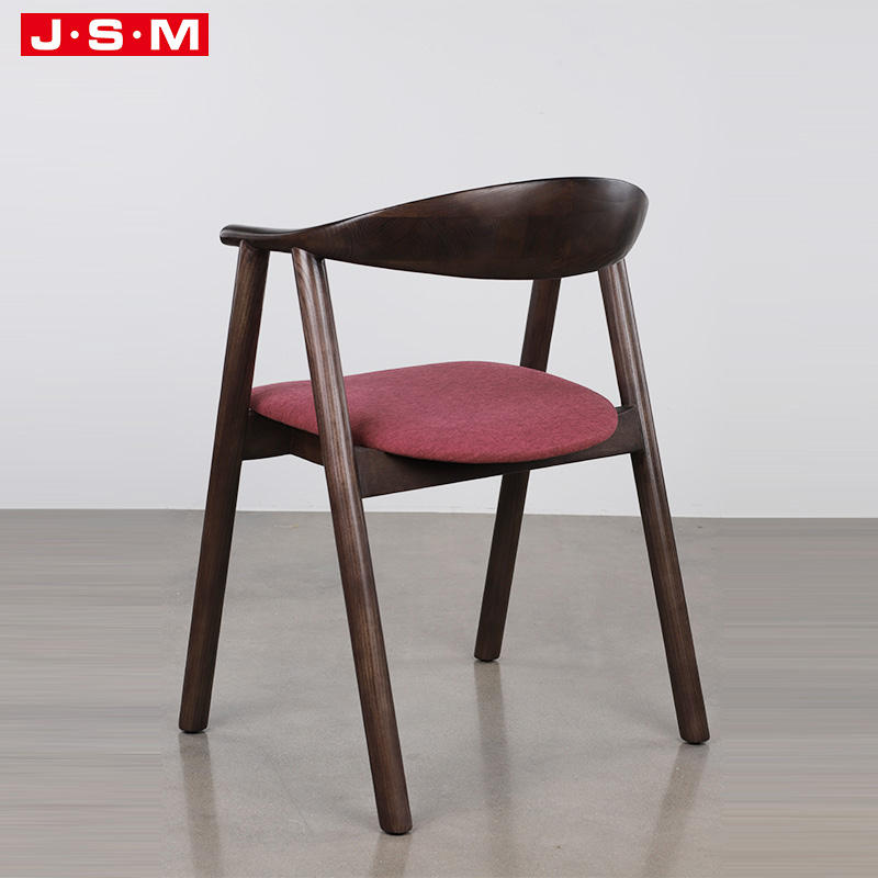 Modern Brown Wood Furniture Metal Dining Chair Low Back Dining Chair