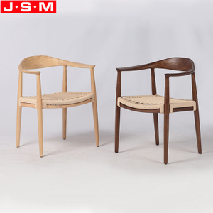 Wholesale Paper Rope Woven Wood Dining Chairs Restaurant Dining Chair