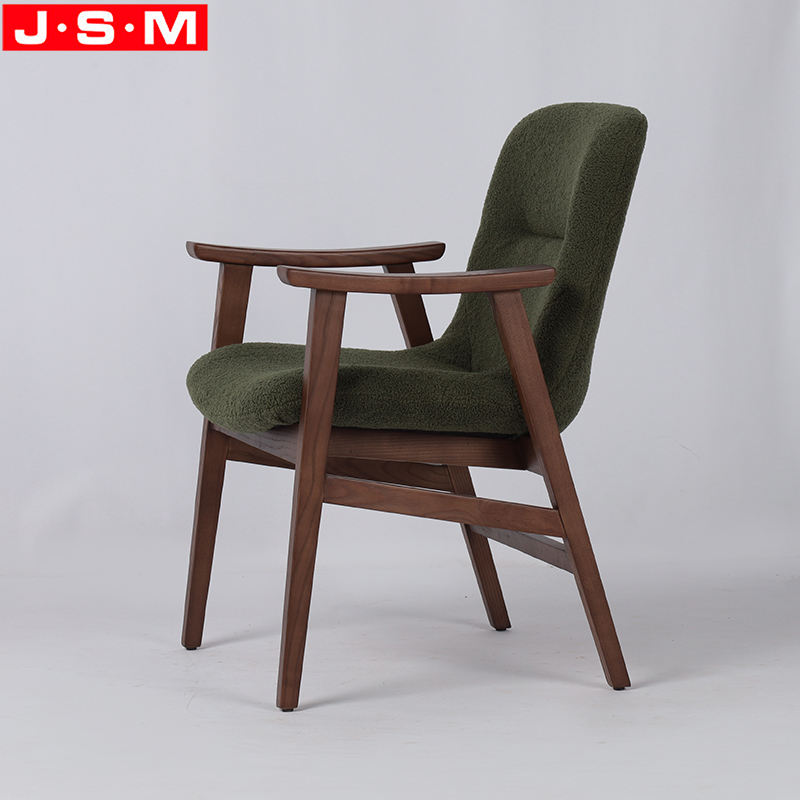 Luxury Design Fabric Leather Material Dining Chair With Armrests
