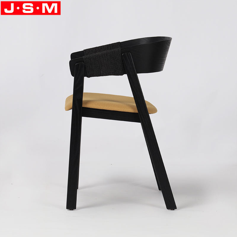 Living Room Restaurant Chair Wood Back Dining Chair With Paper Sting
