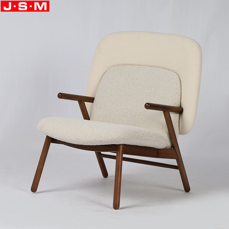 Relaxation Foam And Fabric Cushion Modern Livingroom Armchair With Wooden Frame