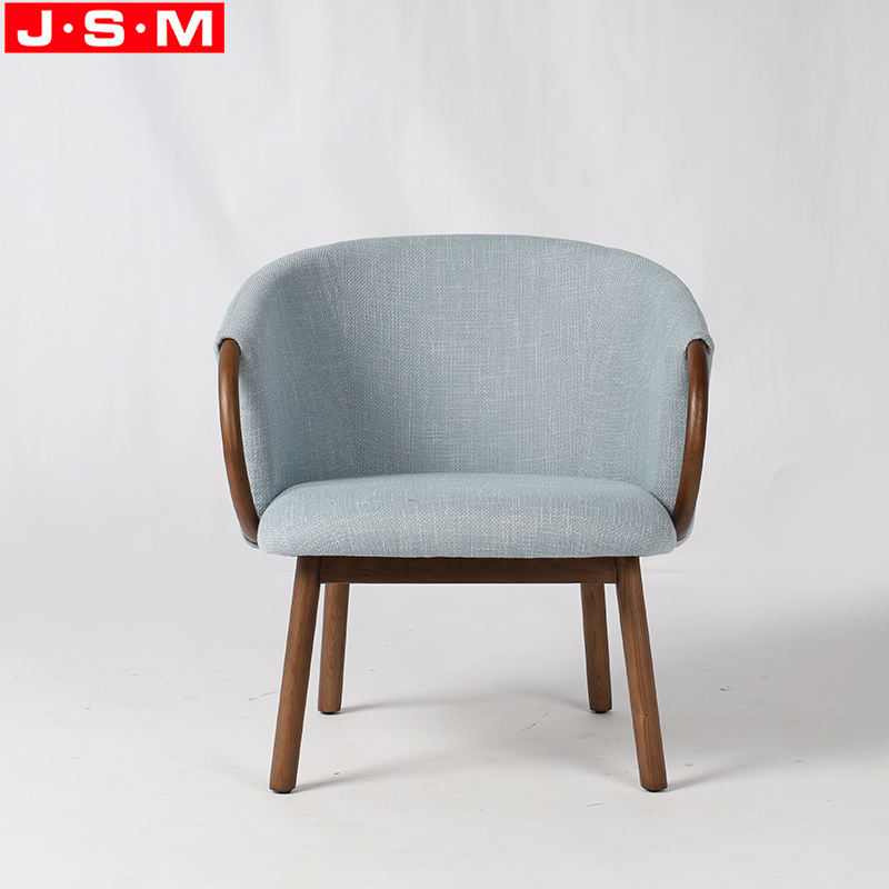 Modern Arm Upholstered Armchair Wooden Accent Chair With Foam And Fabric