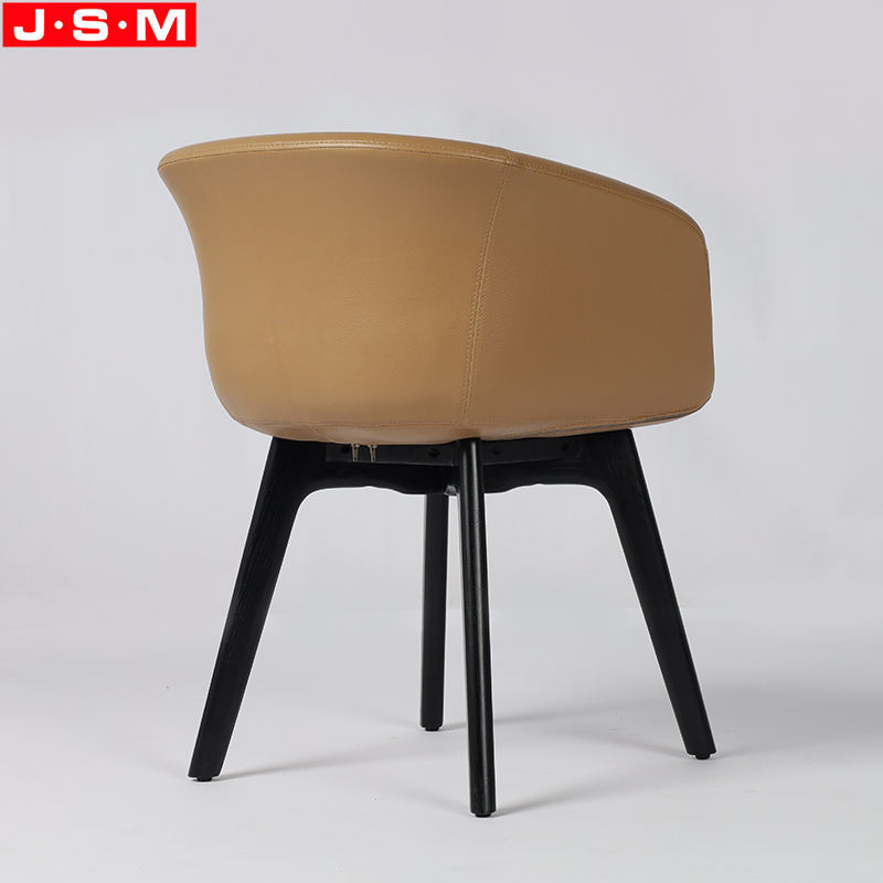 High Quality Living Room Wooden Legs Soft Cushion Chairs Fabric Dining Chairs