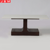 Modern Wooden Coffee Side Table Imitation Marble Table Top Tea Table