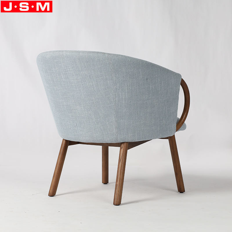 Modern Arm Upholstered Armchair Wooden Accent Chair With Foam And Fabric