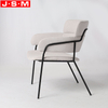 Hot Selling Dining Living Room Armchair Metal Legs Cushion Seat Armchair