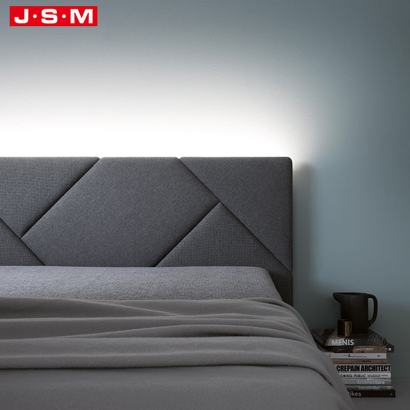 Minimalistash Timber Bed Frame Fabric Headboard Wooden Frame Adult Bed