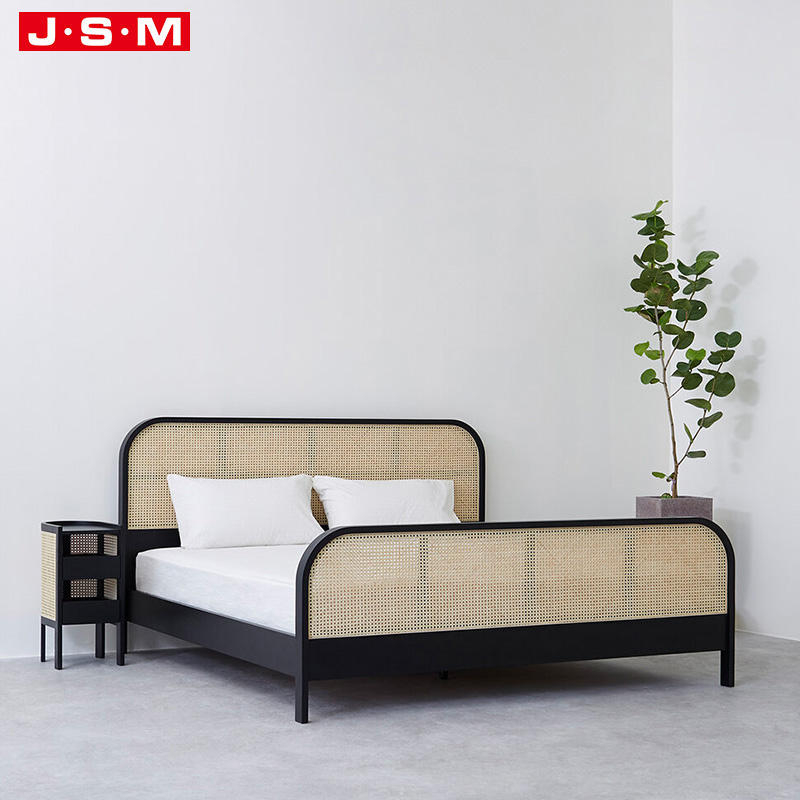 Modern Adult Loft Upholstery Plastic Headboard Wooden Frame Bed