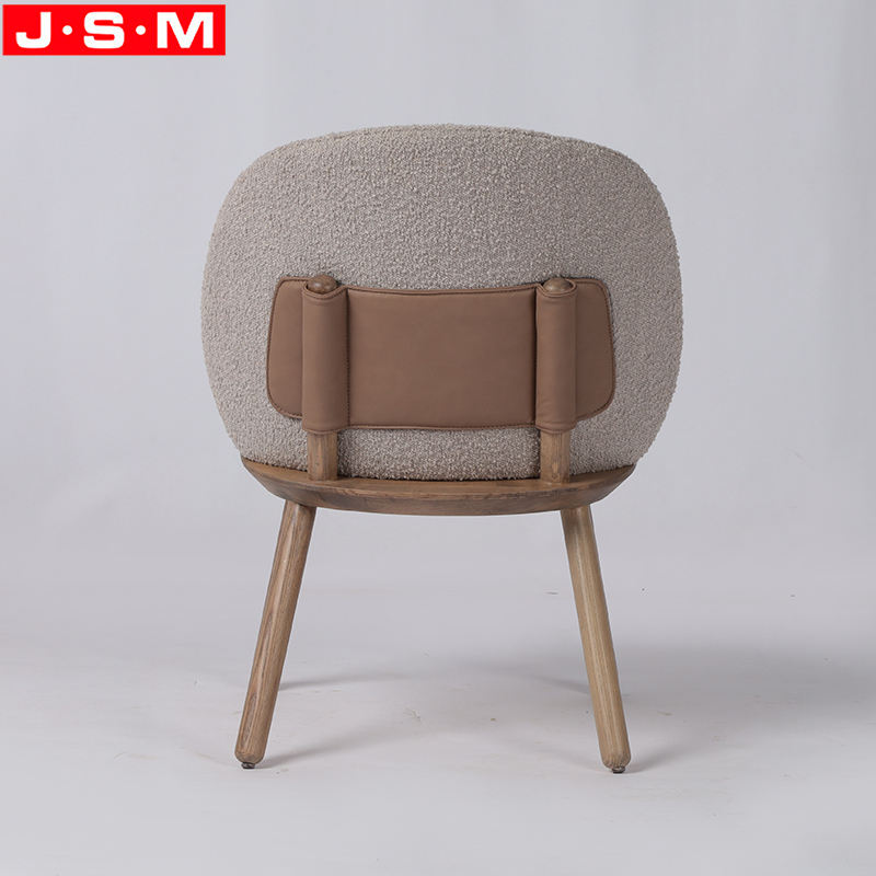 Classic Nordic Simple Armchair Living Room Fabric Wood Frame Armchair