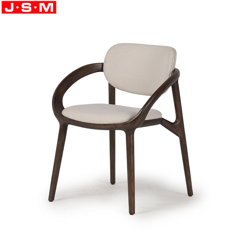 Nordic Modern Style Restaurant Furniture Wooden Dining Chairs Fabric Upholstery Dinner Chair For Canteen