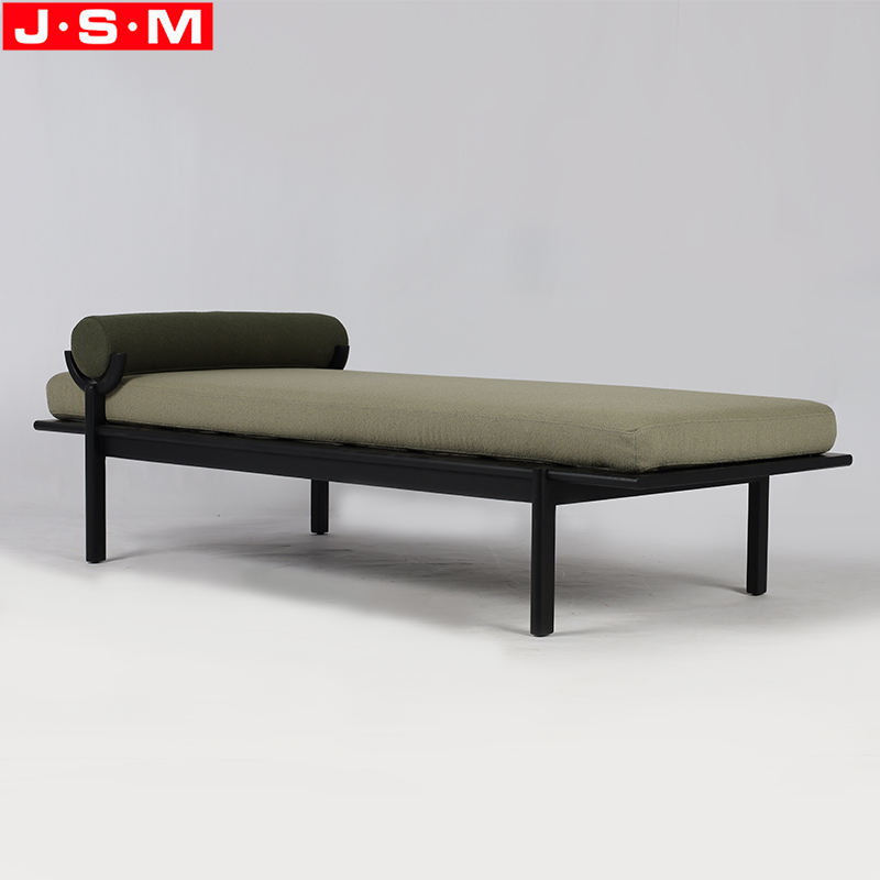 Modern Commercial Restaurant Outdoor Garden Upholstered Solid Wooden Bench