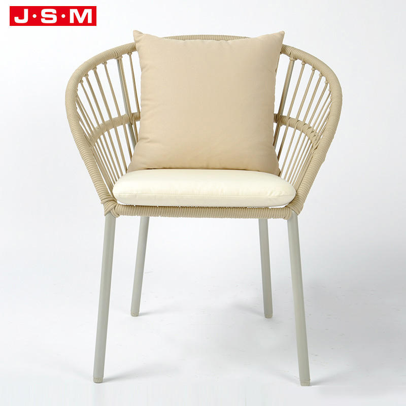 Modern Comfortable Rope Decoration Metal Frame Dining Room Dining Chair