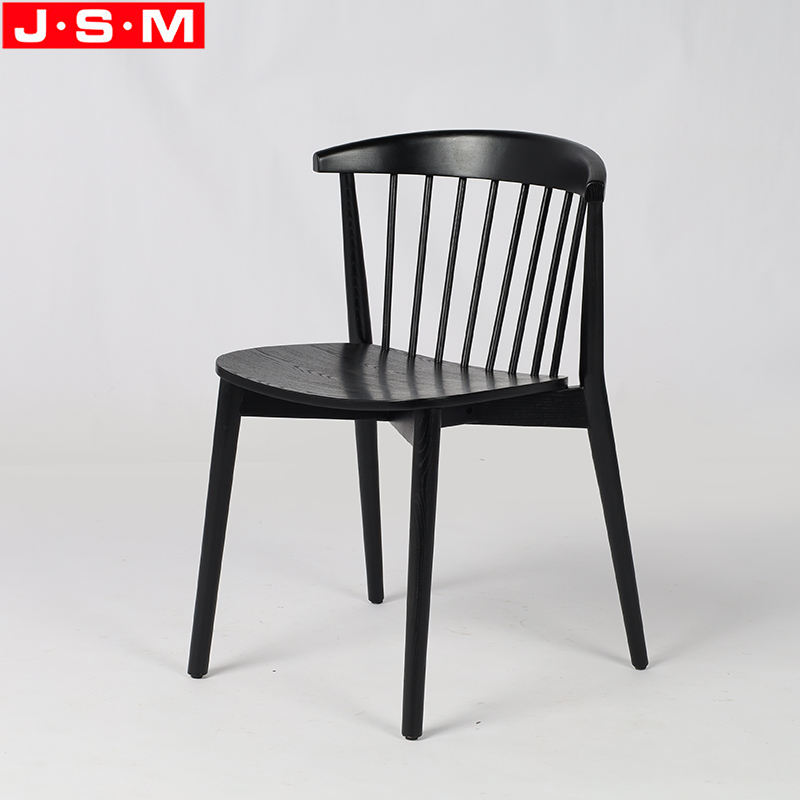 Manufacturer Ash Timber Classic Dining Chairs With Black Frame Veneer Seat