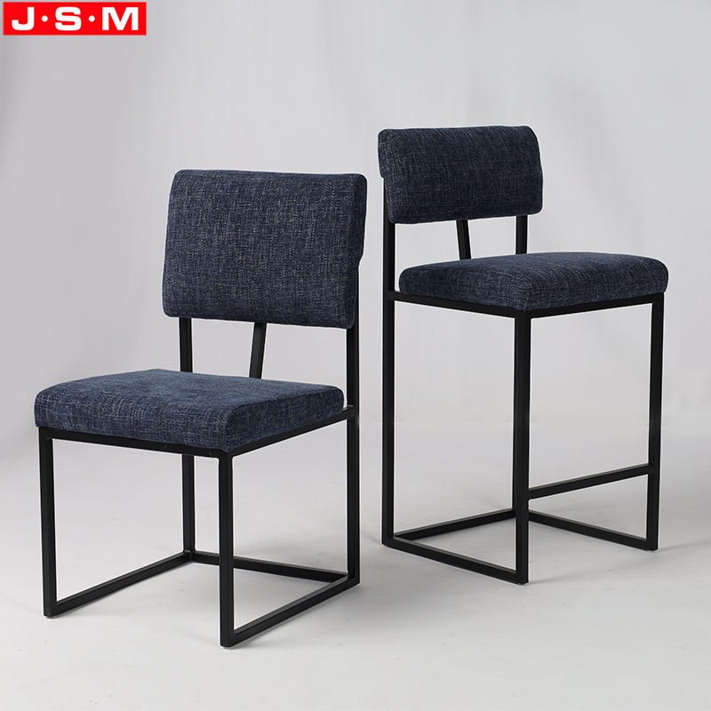 Comfortable Fabric Hotel Restaurant Metal Frame With Foam And Fabric Dining Chair For Room