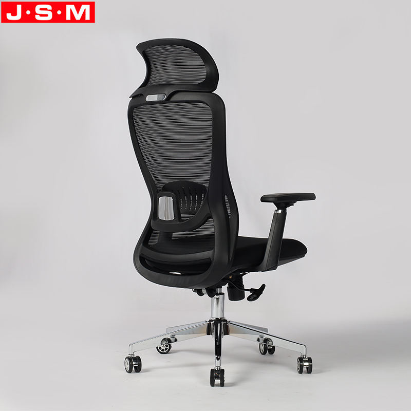 Executive Backrest Reversed Mesh Swivel Lift Office Chair With Rotated Up And Down Armrest