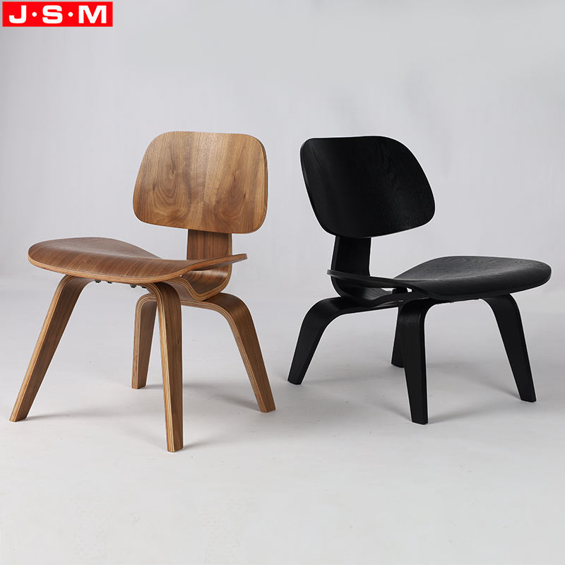 Custom Design Black Bent Solid Wood Lounge Leisure Chair With Veneer