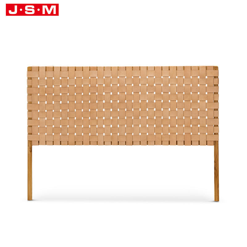 Classic Ash Timber Frame Woven Belt Double Headboard For Bedroom