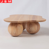New Style Living Room Tea Table Irregular Mesa Table Wooden Base Tea Table