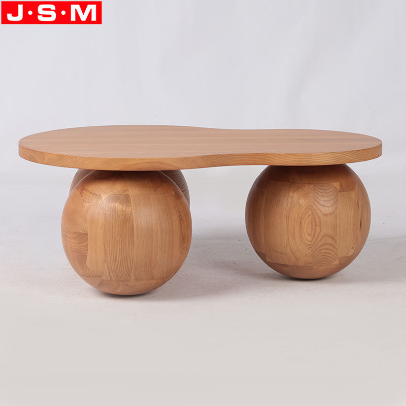 Durable Solid Wood Tea Table Living Room Modern Simple Irregular Tea Table