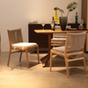 Wholesale Nordic Cotton Rope Woven Back Chairs Fabric Dining Chair