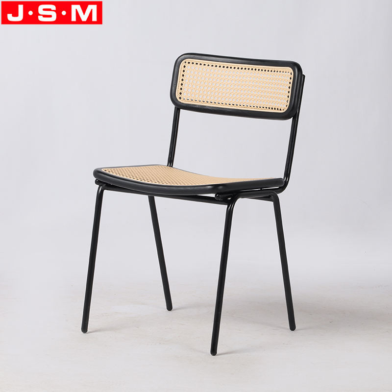 Factory Cheap Stackable Chair Rattan Seat Back Dining Chair For Dining