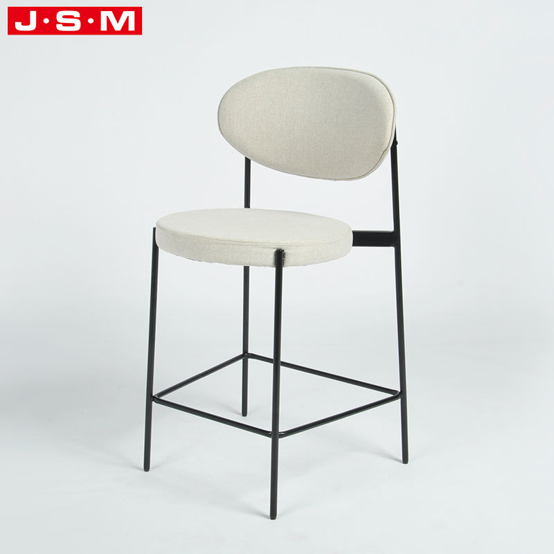 Nordic Home Wood Grey Wooden PU Metal Base Bar Furniture Sports Restaurant Stool Bar Chair