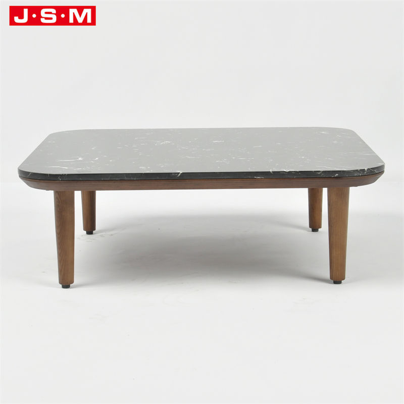 Modern Japanese Pedestal Cafe Dining Marble Square Dining Coffee Table