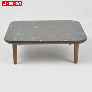 Modern Japanese Pedestal Cafe Dining Marble Square Dining Coffee Table