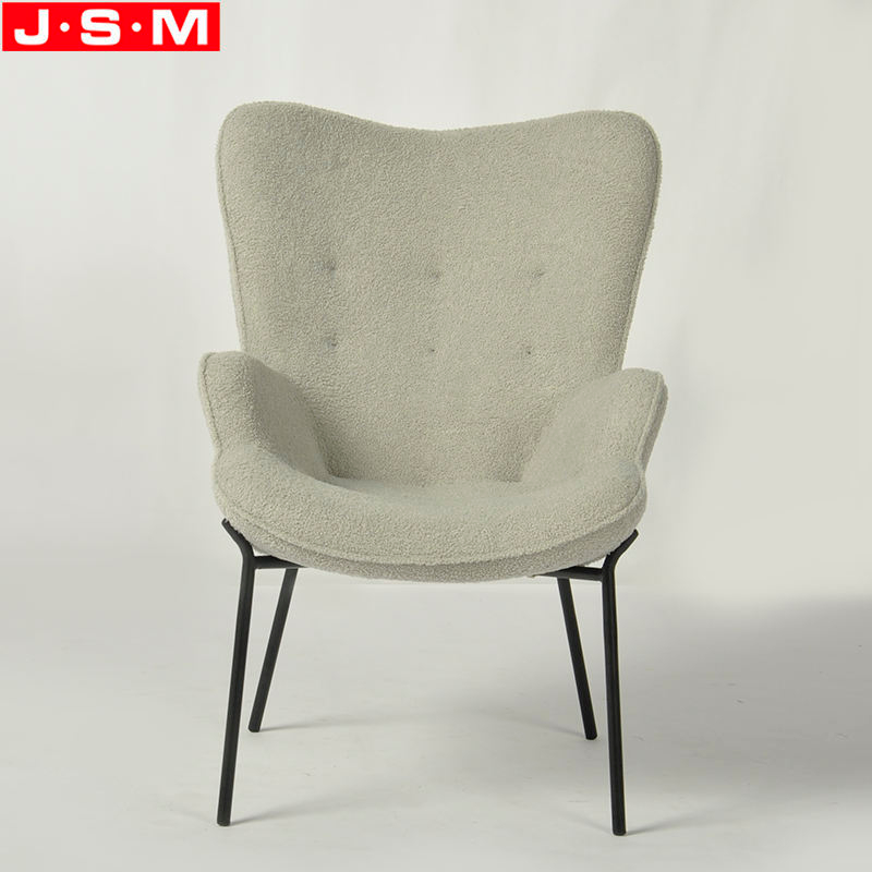 New Design Morden Molded Foam With Fabric Armchair With Metal Base