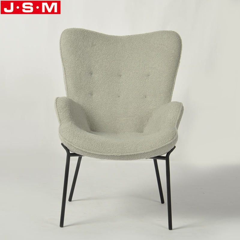 New Design Morden Molded Foam With Fabric Armchair With Metal Base