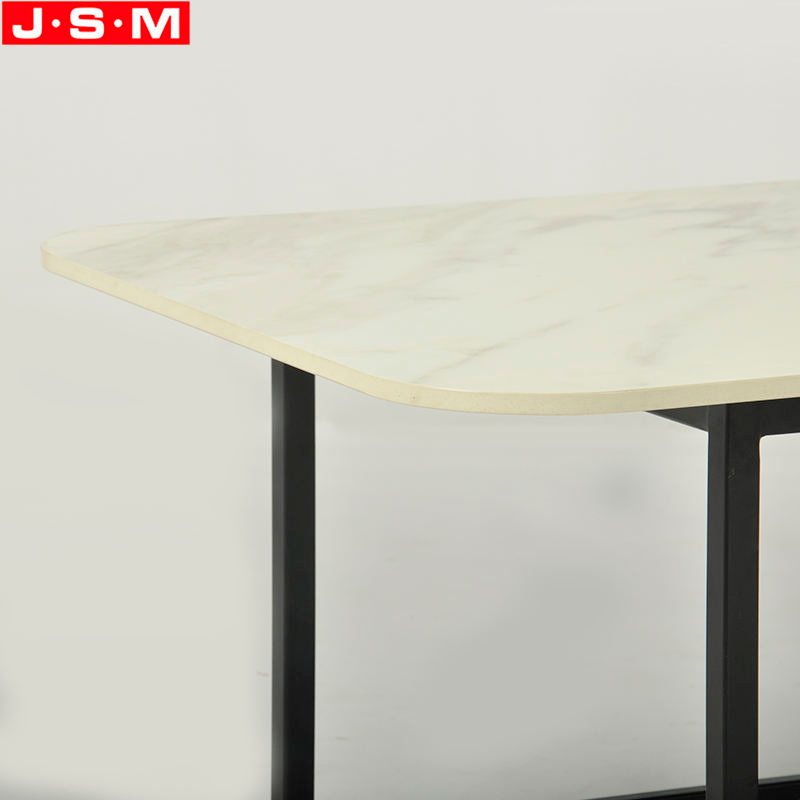 High End Artificial Stone Top Table Metal Frame Furniture Dining Room Tea Table