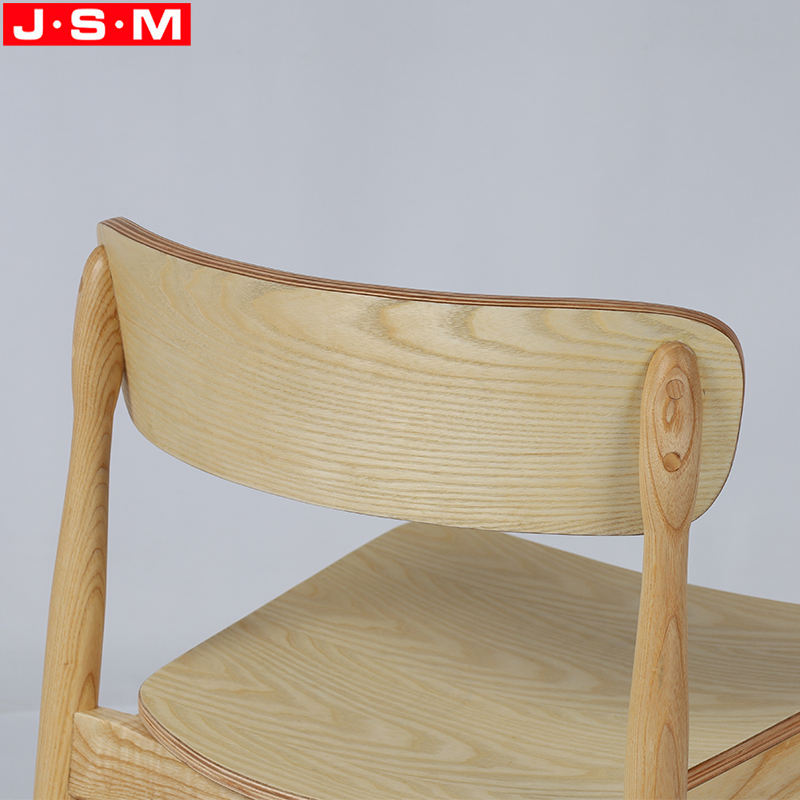 Ash Timber Frame Indoor Dining Chairs With Wooden Back Chair