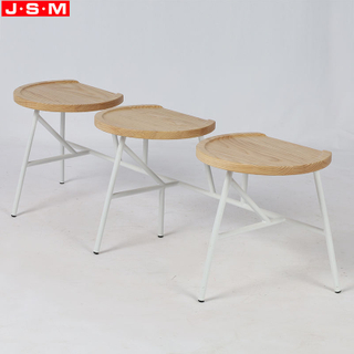 Ash Timber Seat Bar Stool Chair Restaurant Connection Three Seats Metal Stool Chair