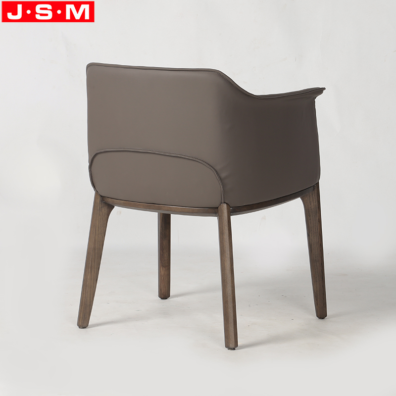 Modern Leather Dining Room Restaurant Furniture Hotel Wooden Dinning Chairs