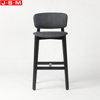 Hot Sale No Stackable Comfortable Fashion Stool Ash Timber Base High Stool For Home Office Bar
