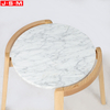 Natural Marble Top Artificial Stone Top Metal Frame Rectangle Tea Table