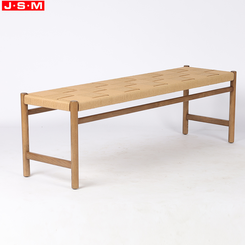 wooden bench and chairs